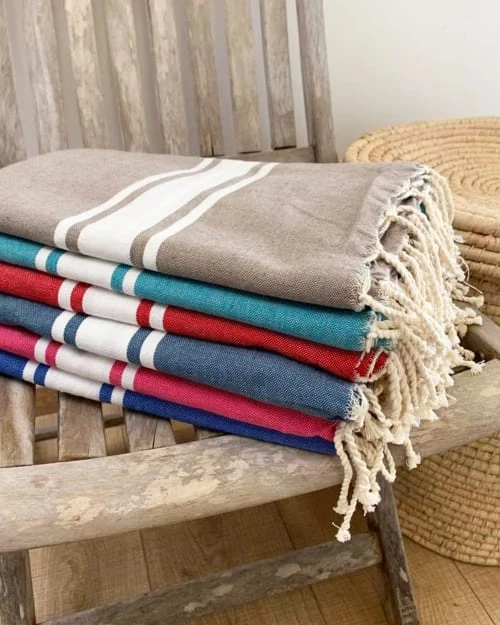 Le Comptoir De La Plage Accessoires Et Serviettes De Plage Fouta Traditionnelle Beige Taupe Kozo 100 X 200 5 Le Comptoir De La Plage Accessoires Et Serviettes De Plage Fouta Traditionnelle Beige Taupe Kozo 100 X 200 – Image 3