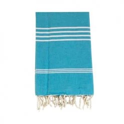 Le Comptoir De La Plage Accessoires Et Serviettes De Plage  Fouta Traditionnelle Bleue Azur Kolora 100 X 200