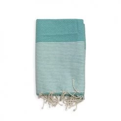 Le Comptoir De La Plage Accessoires Et Serviettes De Plage  Fouta Traditionnelle Mikanda Aqua 100x200 190g/m²