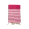 Le Comptoir De La Plage Accessoires Et Serviettes De Plage  Fouta Traditionnelle Mikanda Fuchsia 100x200 190g/m² -Gants de toilette Soldes fouta traditionnelle mikanda fuchsia 100x200 190g m2 2
