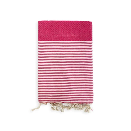 Le Comptoir De La Plage Accessoires Et Serviettes De Plage Fouta Traditionnelle Mikanda Fuchsia 100x200 190g/m² 3 Le Comptoir De La Plage Accessoires Et Serviettes De Plage Fouta Traditionnelle Mikanda Fuchsia 100x200 190g/m²