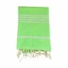 Le Comptoir De La Plage Accessoires Et Serviettes De Plage  Fouta Traditionnelle Verte Kolora 100 X 200 -Gants de toilette Soldes fouta traditionnelle verte kolora 100 x 200