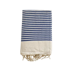 Le Comptoir De La Plage Accessoires Et Serviettes De Plage  Fouta Traditionnelle Yadara Turquoise 100x200 190g/m² -Gants de toilette Soldes fouta traditionnelle yadara royal 100x200 190g m2 2