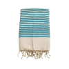Le Comptoir De La Plage Accessoires Et Serviettes De Plage  Fouta Traditionnelle Yadara Turquoise 100x200 190g/m² -Gants de toilette Soldes fouta traditionnelle yadara turquoise 100x200 190g m2 1