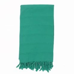 Fouta Futée Décoration De Jardin Fouta Vintage 100% Coton Avec Franges Menthe 95 X 170 Cm