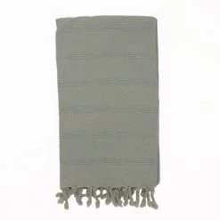 Fouta Futée Décoration De Jardin Fouta Vintage 100% Coton Avec Franges Vert Mer 95 X 170 Cm