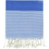 Febronie Décoration De Jardin Fouta XXL En Coton 200x200 Bleu Grec -Gants de toilette Soldes fouta xxl en coton 200x200 bleu grec