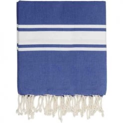 Febronie Décoration De Jardin Fouta XXL En Coton 200x200 Bleu Grec