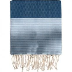 Febronie Décoration De Jardin Fouta XXL En Coton 200x200 Bleu Jean
