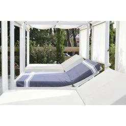 Febronie Décoration De Jardin Fouta XXL En Coton 200x200 Gris Moyen -Gants de toilette Soldes fouta xxl en coton 200x200 gris moyen 11