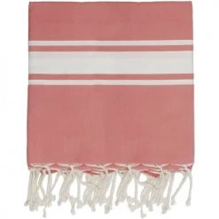 Febronie Décoration De Jardin Fouta XXL En Coton 200x200 Orange Corail