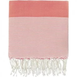 Febronie Décoration De Jardin Fouta XXL En Coton 200x200 Orange Corail