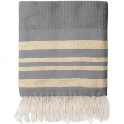 Febronie Décoration De Jardin Fouta XXL En Coton 200x200 Taupe Clair