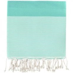 Febronie Décoration De Jardin Fouta XXL En Coton 200x200 Vert Turquoise