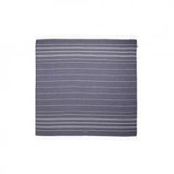 LeStoff France Accessoires Et Serviettes De Plage  Fouta XXL En Coton Peigné BIO Bleu Navy 200 X 200 Cm