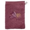 Carré Blanc Serviettes De Toilette Gant De Toilette Brodé Fleurs Magnolia -Gants de toilette Soldes gant de toilette brode fleurs magnolia