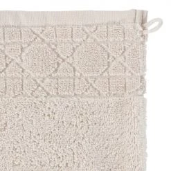 Carré Blanc Serviettes De Toilette Gant De Toilette Coton Beige Craie -Gants de toilette Soldes gant de toilette coton beige craie 3