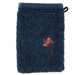 Carré Blanc Serviettes De Toilette Gant De Toilette Coton Bleu