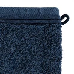 Carré Blanc Serviettes De Toilette Gant De Toilette Coton Bleu -Gants de toilette Soldes gant de toilette coton bleu 3