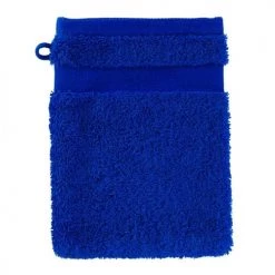 Carré Blanc Serviettes De Toilette Gant De Toilette Coton Cobalt -Gants de toilette Soldes gant de toilette coton cobalt 1