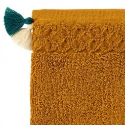 Carré Blanc Serviettes De Toilette Gant De Toilette Coton Curcuma -Gants de toilette Soldes gant de toilette coton curcuma 2