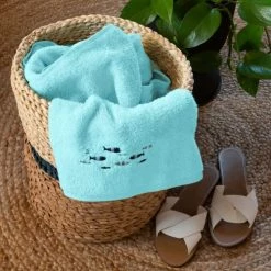 Carré Blanc Serviettes De Toilette Gant De Toilette Coton Lagon -Gants de toilette Soldes gant de toilette coton lagon 4