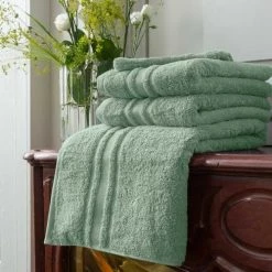 Carré Blanc Serviettes De Toilette Gant De Toilette Coton Sauge -Gants de toilette Soldes gant de toilette coton sauge 5