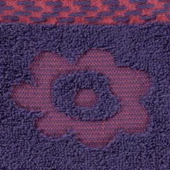 Carré Blanc Serviettes De Toilette Gant De Toilette Coton Violet -Gants de toilette Soldes gant de toilette coton violet 1