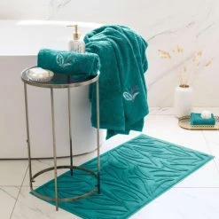 Carré Blanc Serviettes De Toilette Gant De Toilette Vert épicéa -Gants de toilette Soldes gant de toilette vert epicea 4