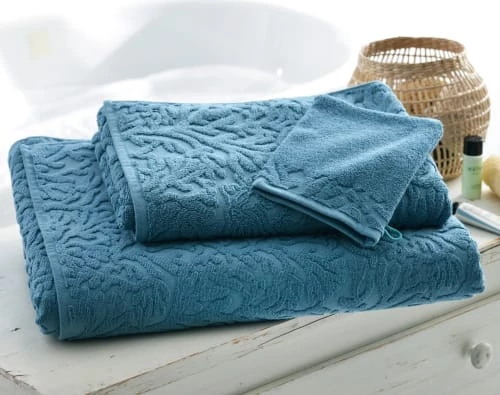 Becquet Serviettes De Toilette Gants De Toilette Bleu 15x21 En Coton 5 Becquet Serviettes De Toilette Gants De Toilette Bleu 15x21 En Coton – Image 3