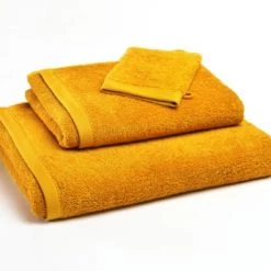 Becquet Serviettes De Toilette Gants De Toilette Jaune Mimosa 15x21 En Coton Bio