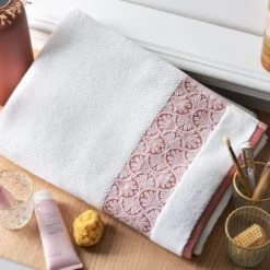 Becquet Serviettes De Toilette Gants De Toilette Orange Terracotta 15x21 En Coton -Gants de toilette Soldes gants de toilette orange terracotta 15x21 en coton 3