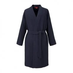 Olivier Desforges Peignoirs Et Chaussons De Bain Kimono Coton Nid D'abeille Bleu L -Gants de toilette Soldes kimono coton nid d abeille bleu l 2