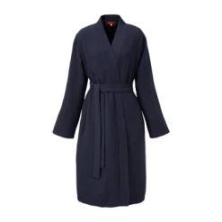 Olivier Desforges Peignoirs Et Chaussons De Bain Kimono Coton Nid D'abeille Bleu M -Gants de toilette Soldes kimono coton nid d abeille bleu m 6