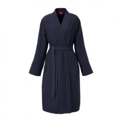 Olivier Desforges Peignoirs Et Chaussons De Bain Kimono Coton Nid D'abeille Bleu S -Gants de toilette Soldes kimono coton nid d abeille bleu s 5