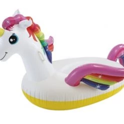 Jardideco Accessoires Et Serviettes De Plage  Licorne Gonflable En Vinyle Blanc