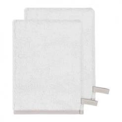 Sensei Maison Serviettes De Toilette Lot De 2 Gants Blanc 16x22 Cm