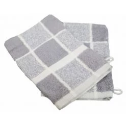 Linandelle Serviettes De Toilette Lot De 2 Gants De Toilette Carreaux En Coton Vert Pistache 15x21 Cm -Gants de toilette Soldes lot de 2 gants de toilette carreaux en coton gris 15x21 cm 2