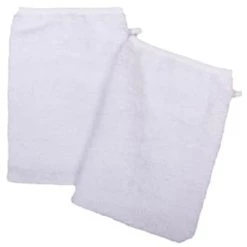 Eveil Et Nature Serviettes De Toilette Lot De 2 Gants De Toilette Coton Bio Blanc -Gants de toilette Soldes lot de 2 gants de toilette coton bio blanc 1