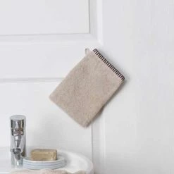 Sensei Maison Lot De 2 Gants De Toilette Coton Biologique Ecru 16x22 Cm -Gants de toilette Soldes lot de 2 gants de toilette coton biologique ecru 16x22 cm 2