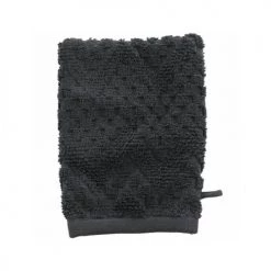 Sensei Maison Lot De 2 Gants De Toilette En Coton Biologiqu Carbone 16x22 Cm