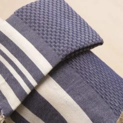 Febronie Décoration De Jardin Lot De 3 Foutas 100x200 + 50x80 (x2) Bleu Grec Et Blanc -Gants de toilette Soldes lot de 3 foutas 100x200 50x80 x2 bleu grec et blanc 11