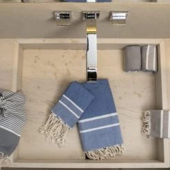 Febronie Décoration De Jardin Lot De 3 Foutas 100x200 + 50x80 (x2) Bleu Grec Et Blanc 11 Febronie Décoration De Jardin Lot De 3 Foutas 100x200 + 50x80 (x2) Bleu Grec Et Blanc -Gants de toilette Soldes lot de 3 foutas 100x200 50x80 x2 bleu grec et blanc 3