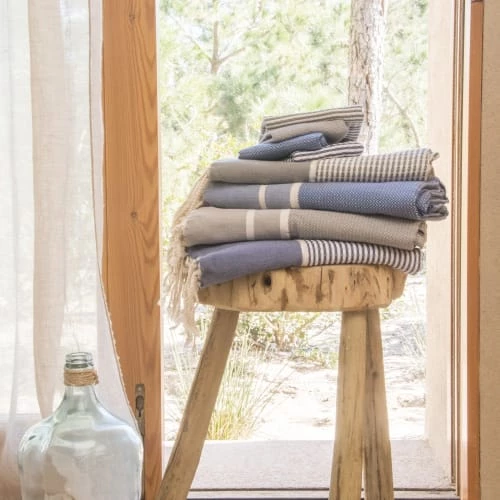 Febronie Décoration De Jardin Lot De 3 Foutas 100x200 + 50x80 (x2) Bleu Grec Et Blanc 7 Febronie Décoration De Jardin Lot De 3 Foutas 100x200 + 50x80 (x2) Bleu Grec Et Blanc – Image 5