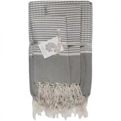 Febronie Décoration De Jardin Lot De 3 Foutas 100x200 + 50x80 (x2) Gris Moyen Et Argent