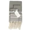 Febronie Décoration De Jardin Lot De 3 Foutas 100x200 + 50x80 (x2) Gris Moyen Et Blanc