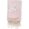 Febronie Décoration De Jardin Lot De 3 Foutas 100x200 + 50x80 (x2) Rose Pâle Et Argent -Gants de toilette Soldes lot de 3 foutas 100x200 50x80 x2 rose pale et argent