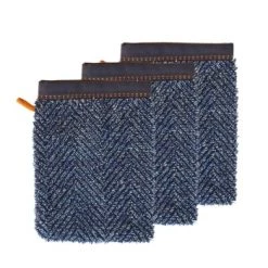 Sensei Maison Serviettes De Toilette Lot De 3 Gants De Toilette 550gr/m² Denim 16x22 Cm -Gants de toilette Soldes lot de 3 gants de toilette 550gr m2 denim 16x22 cm 4