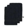 Sensei Maison Lot De 3 Gants De Toilette 550gr/m² Noir 16x22 Cm -Gants de toilette Soldes lot de 3 gants de toilette 550gr m2 noir 16x22 cm