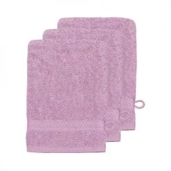 Sensei Maison Lot De 3 Gants De Toilette 550gr/m² Parme 16x22 Cm